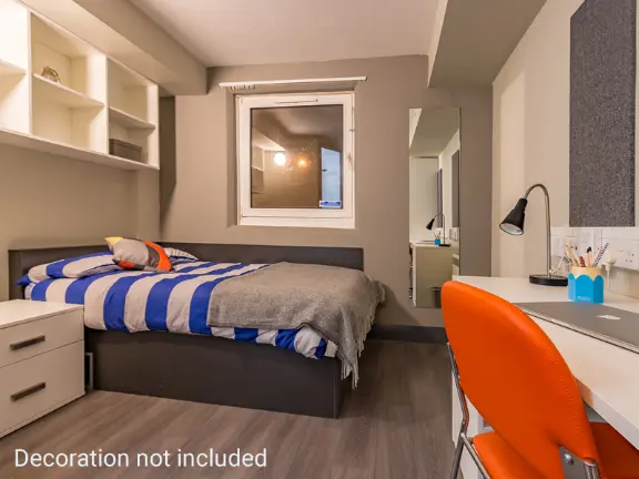 A bedroom in a hall of residence