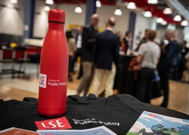 SPP red branded bottle with logo and tote bag with logo