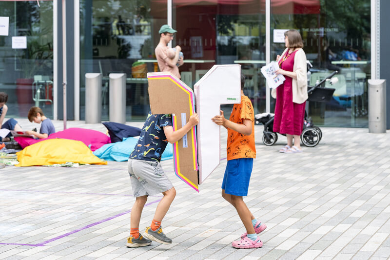 Two children playing