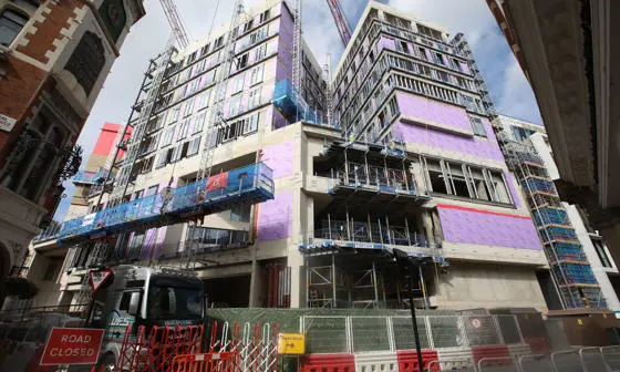 marshall building under construction