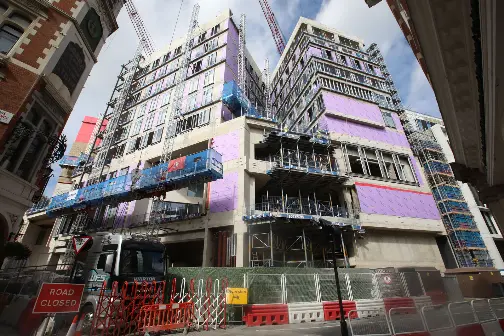 marshall building under construction