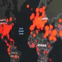 World map with heat map overlaid