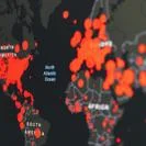 World map with heat map overlaid