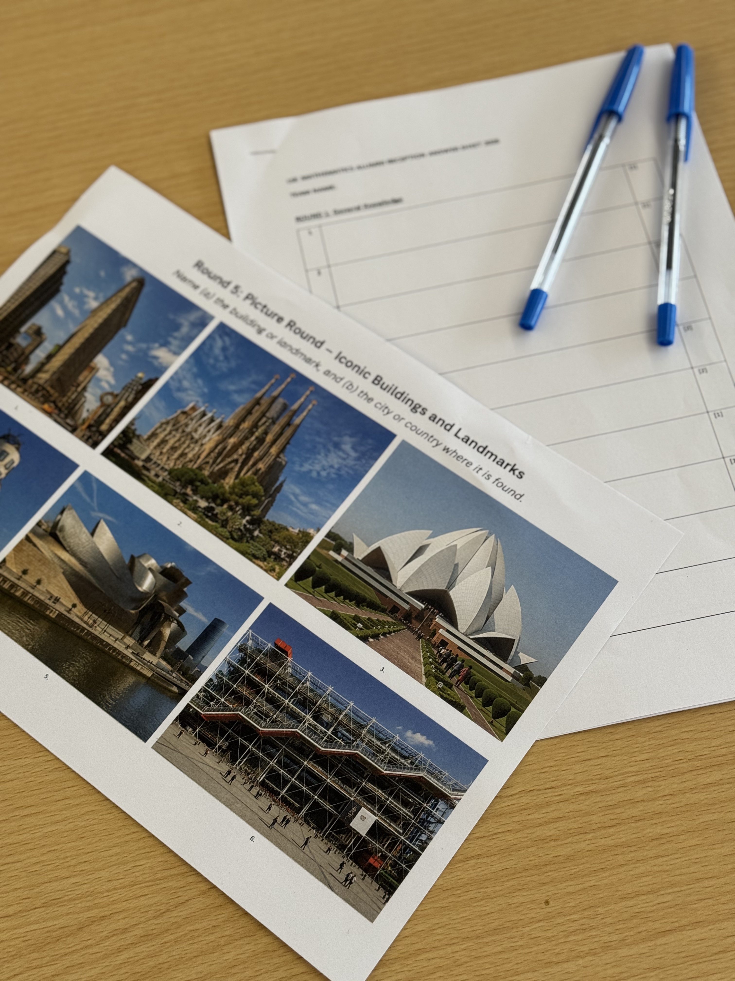 Alumni quiz papers