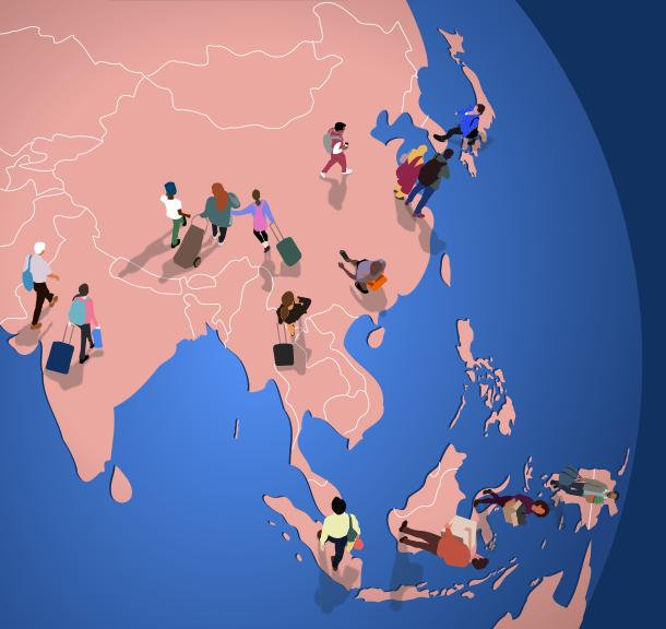 Graphic showing global migration