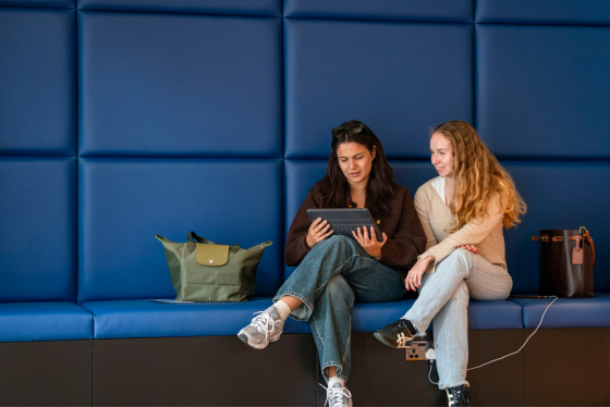 students on campus