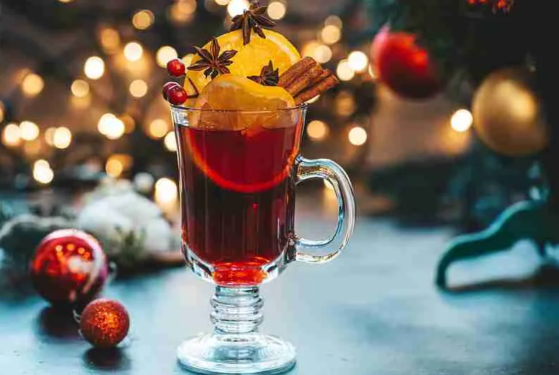 Glass of mulled wine
