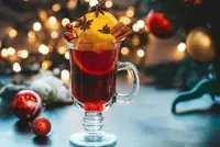Glass of mulled wine
