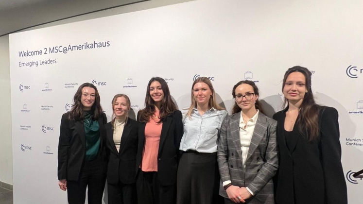 Group of students attending the Munich Conference 
