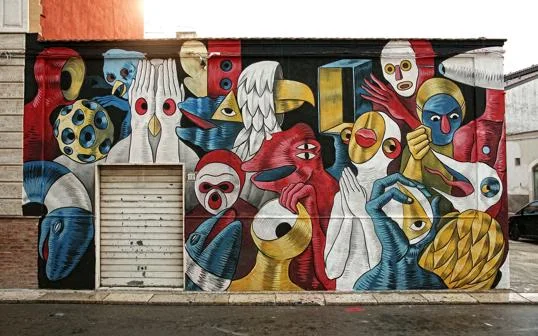 Street art mural