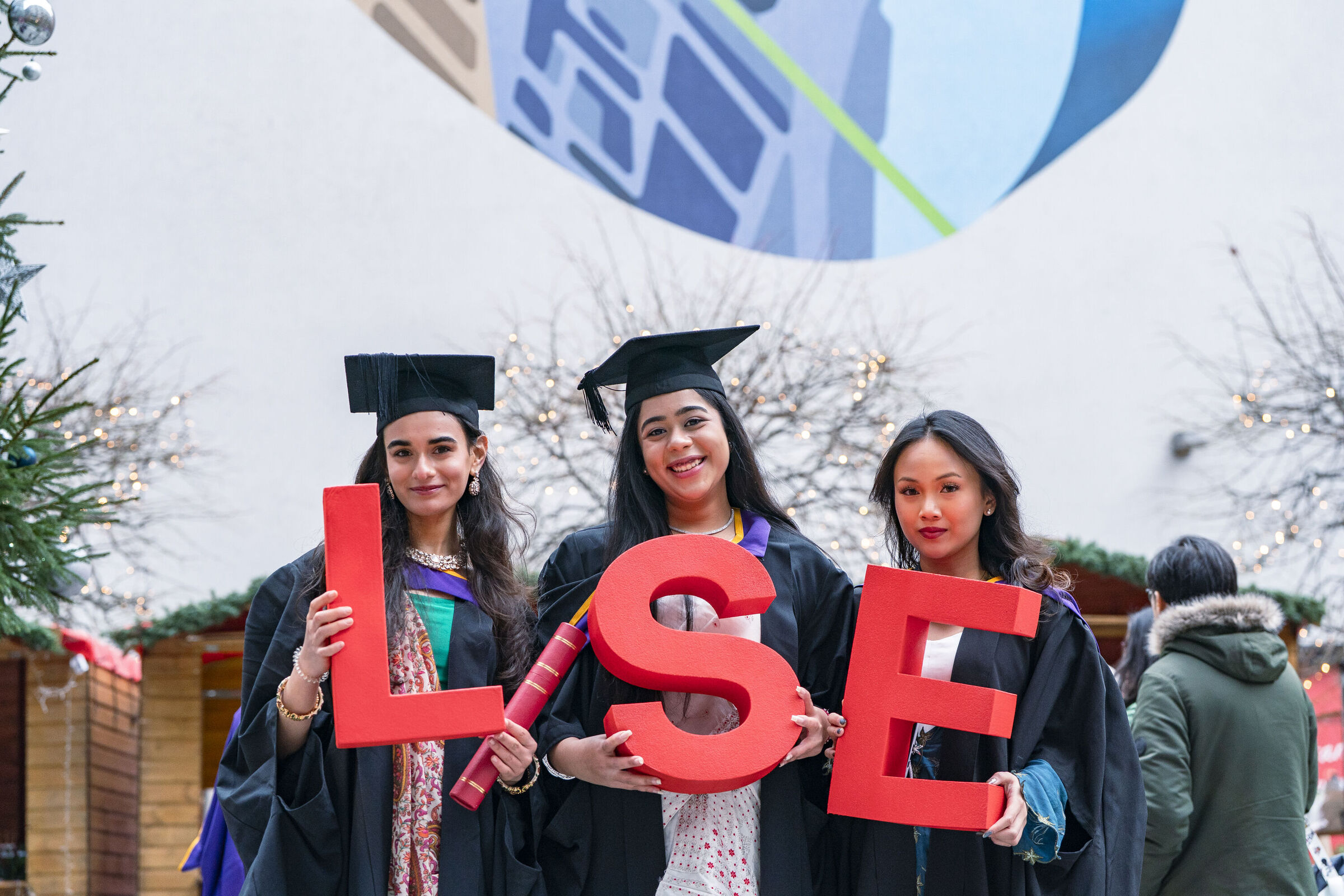 Students celebrating graduation 