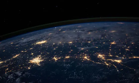Earth from Space at night