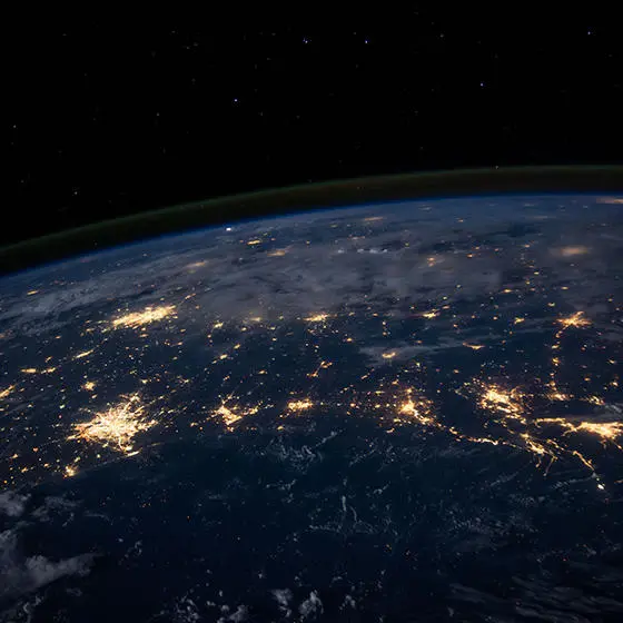 Earth from Space at night