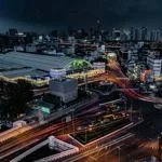 city scene at night