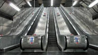 escalators going up