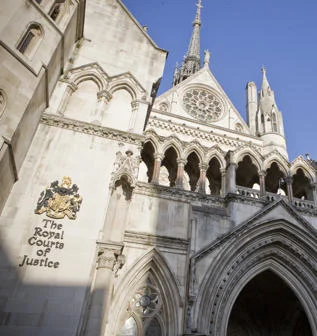 Outside of the Royal Courts of Justice
