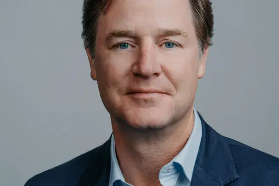 Headshot of Nick Clegg.