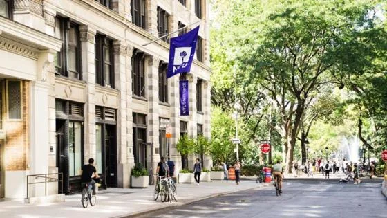 Street scene outside New York University