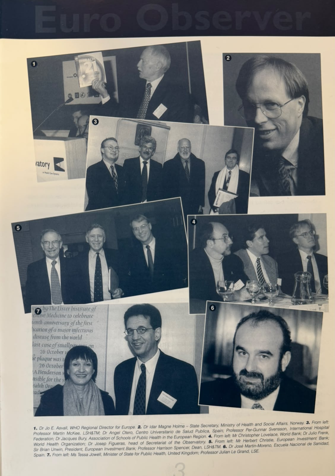 Photos of individuals attending the European Observatory Launch