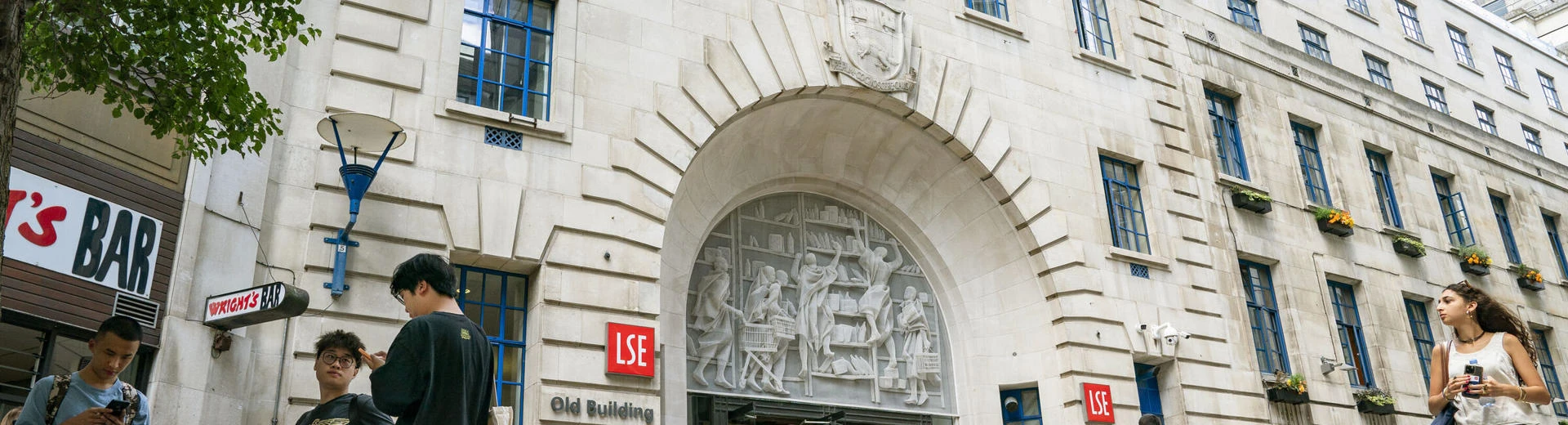 The main entrance to the Old Building at LSE