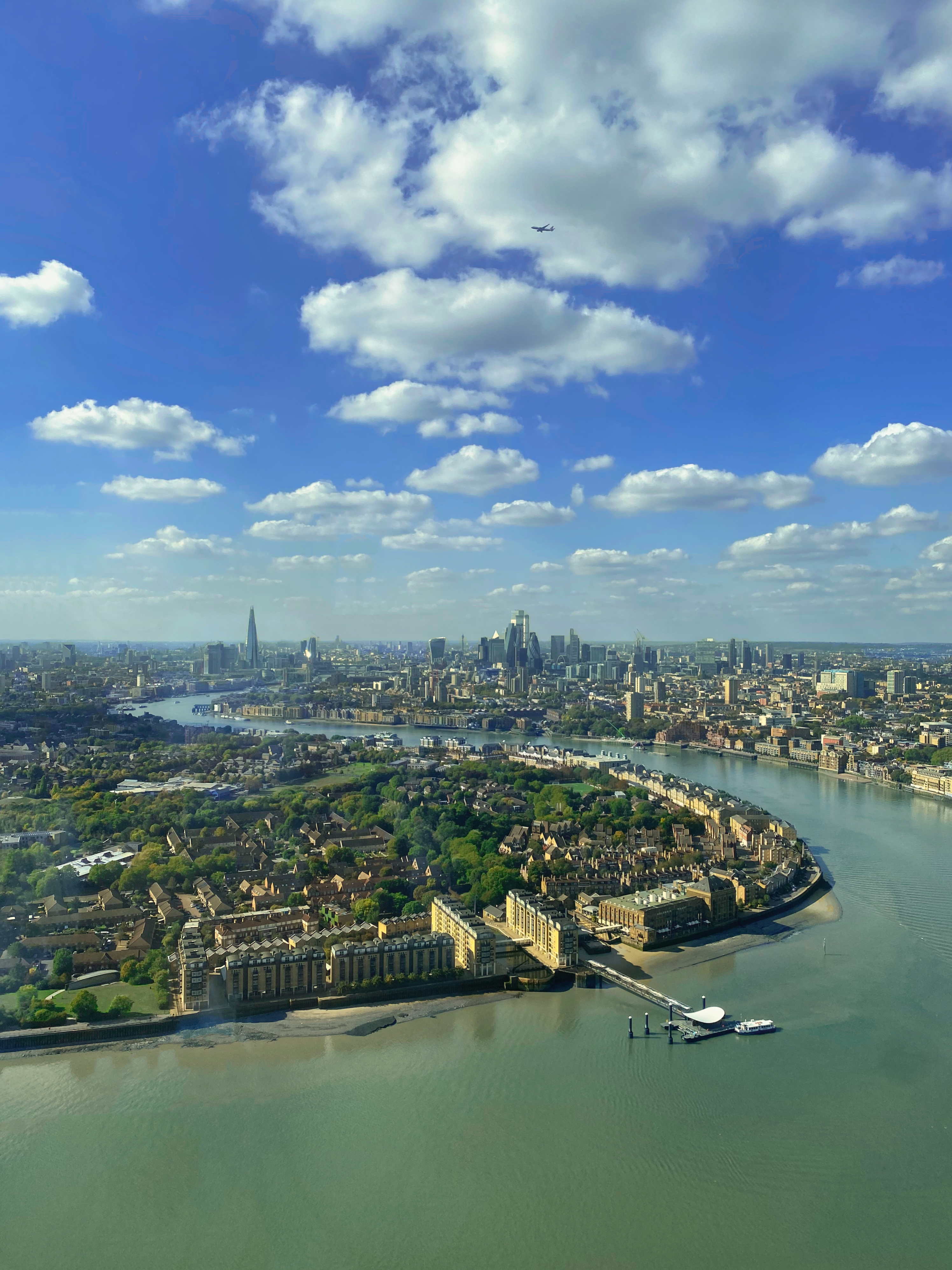 view of thames from above