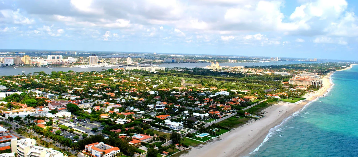 View of Palm Beach from above.