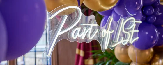 'Part of LSE' sign at graduation