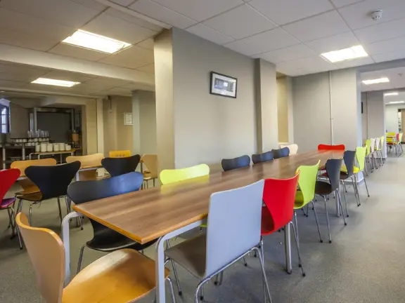 A common room in a hall of residence