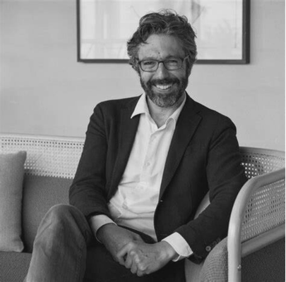 black and white photo of a man