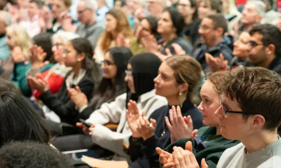 Audience clapping
