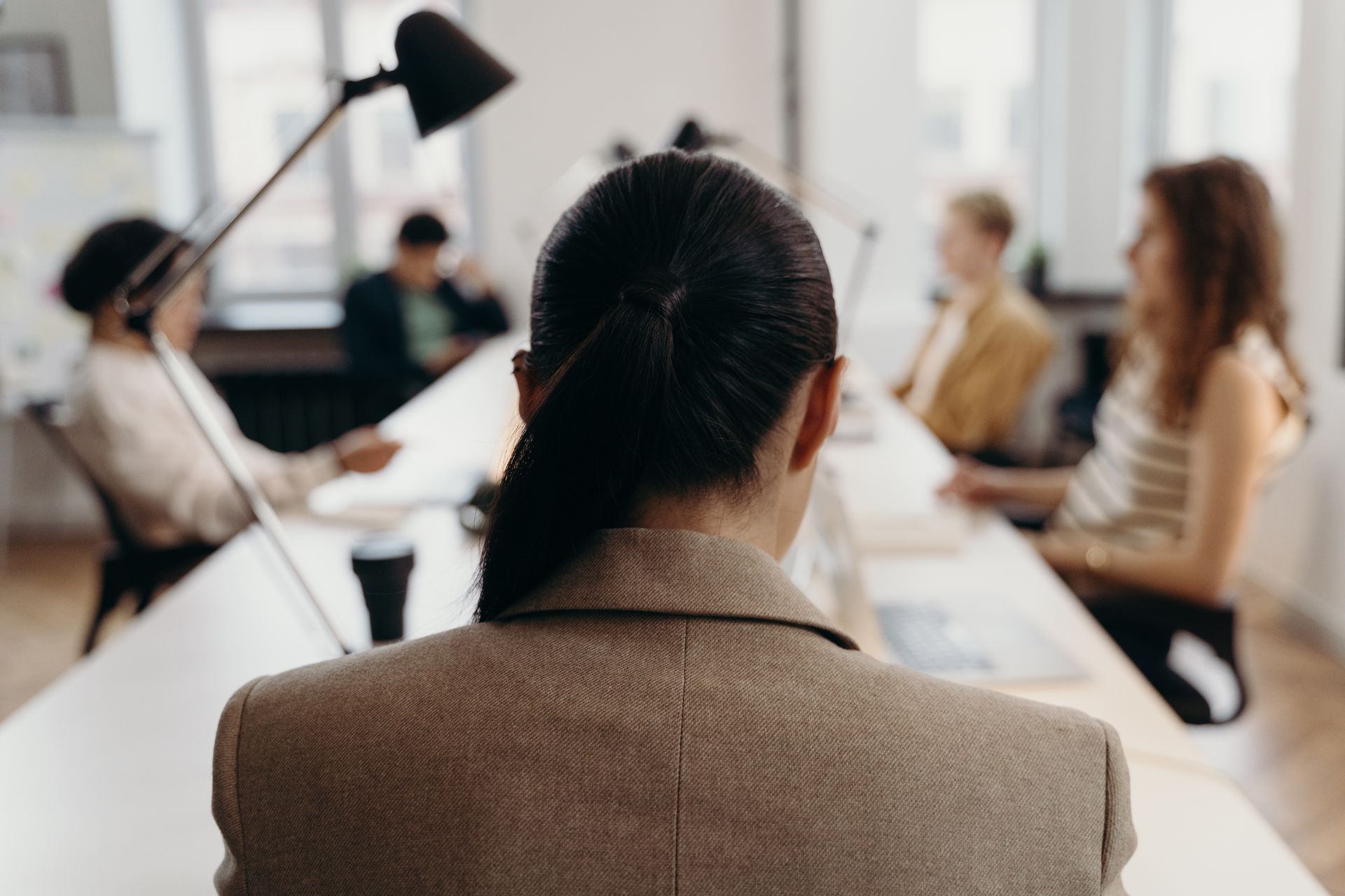 Group of professionals in office space