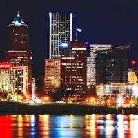 Portland, USA, at night.