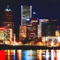 Portland, USA, at night.