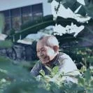 Elderly man gardening