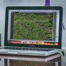 computer screen on desk