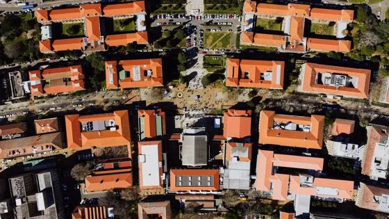 Aerial photo of the University of Cape Town campus.
