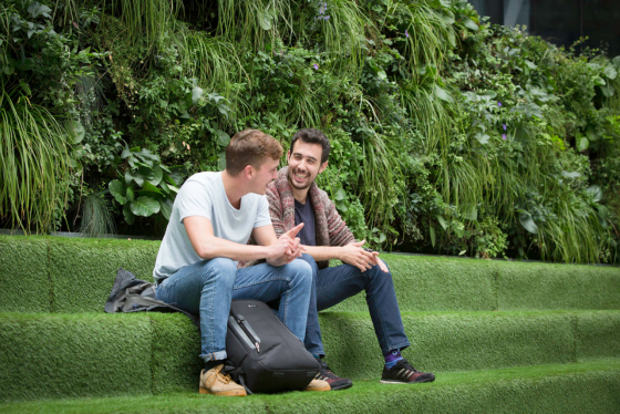 students on campus