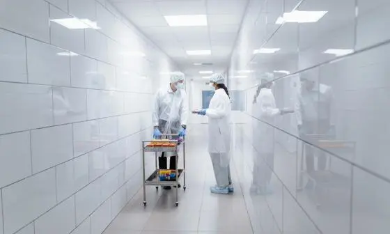 Doctors with a card of samples