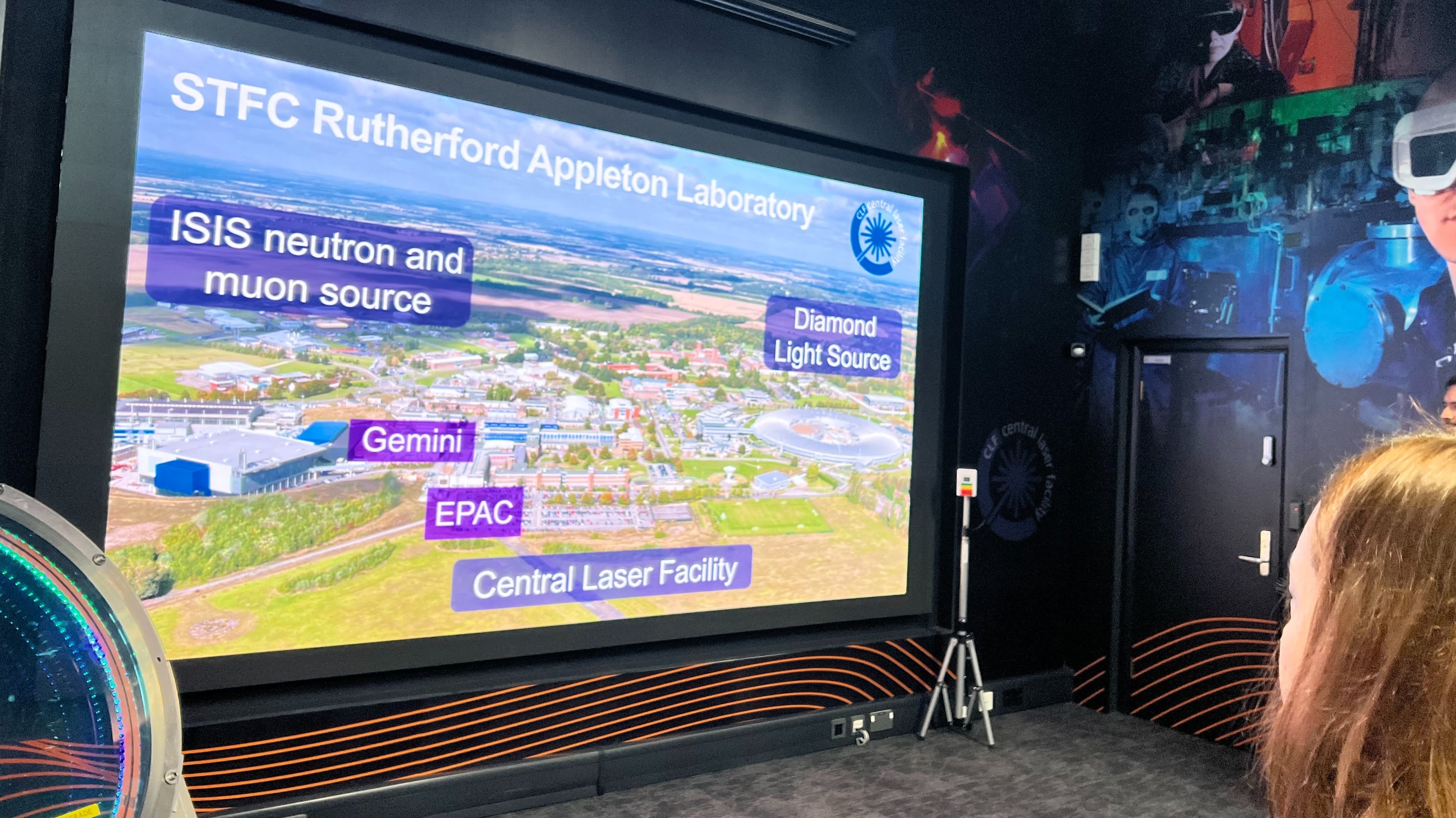 MSc Innovation Policy students watching a presentation about Rutherford Appleton Laboratory