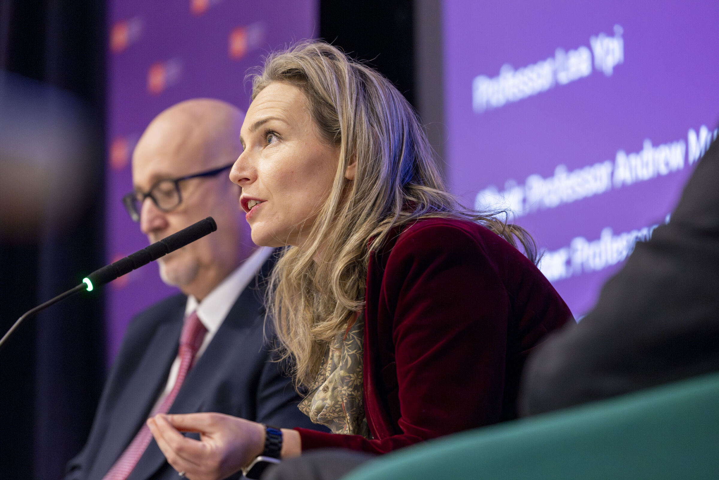 Professor Lea Ypi speaking at LSE. Credit Guy Jordan