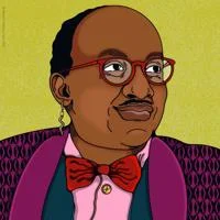 A cartoon image of Remy-Paulin Twahirwa smiling