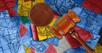 Gavel and maps