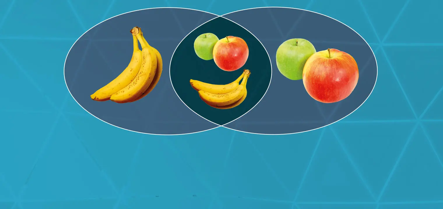A venn diagram with fruit