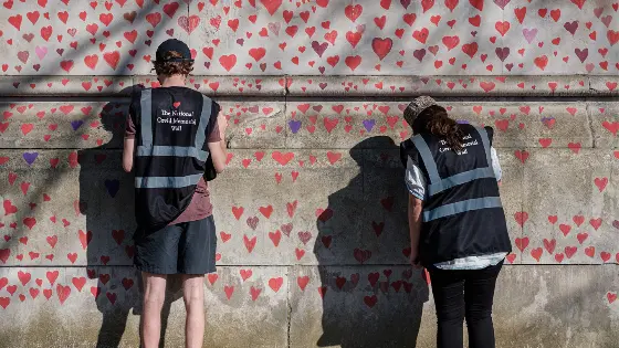 COVID memorial wall in London