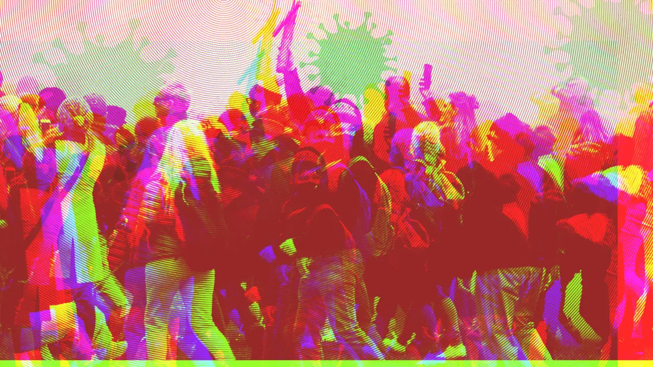 Young people at a protest