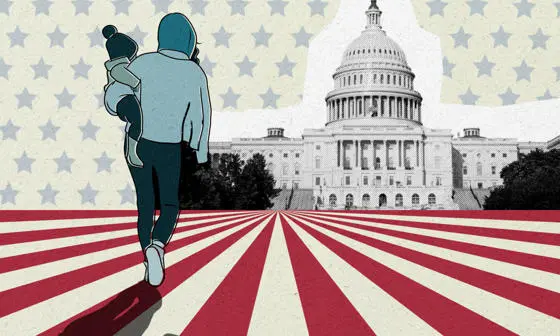 woman and child in America