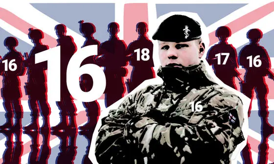Young British Army soldiers