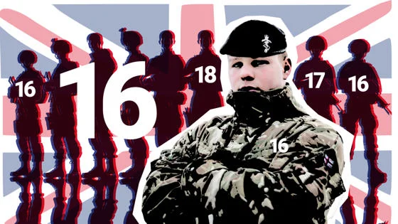 Young British Army soldiers