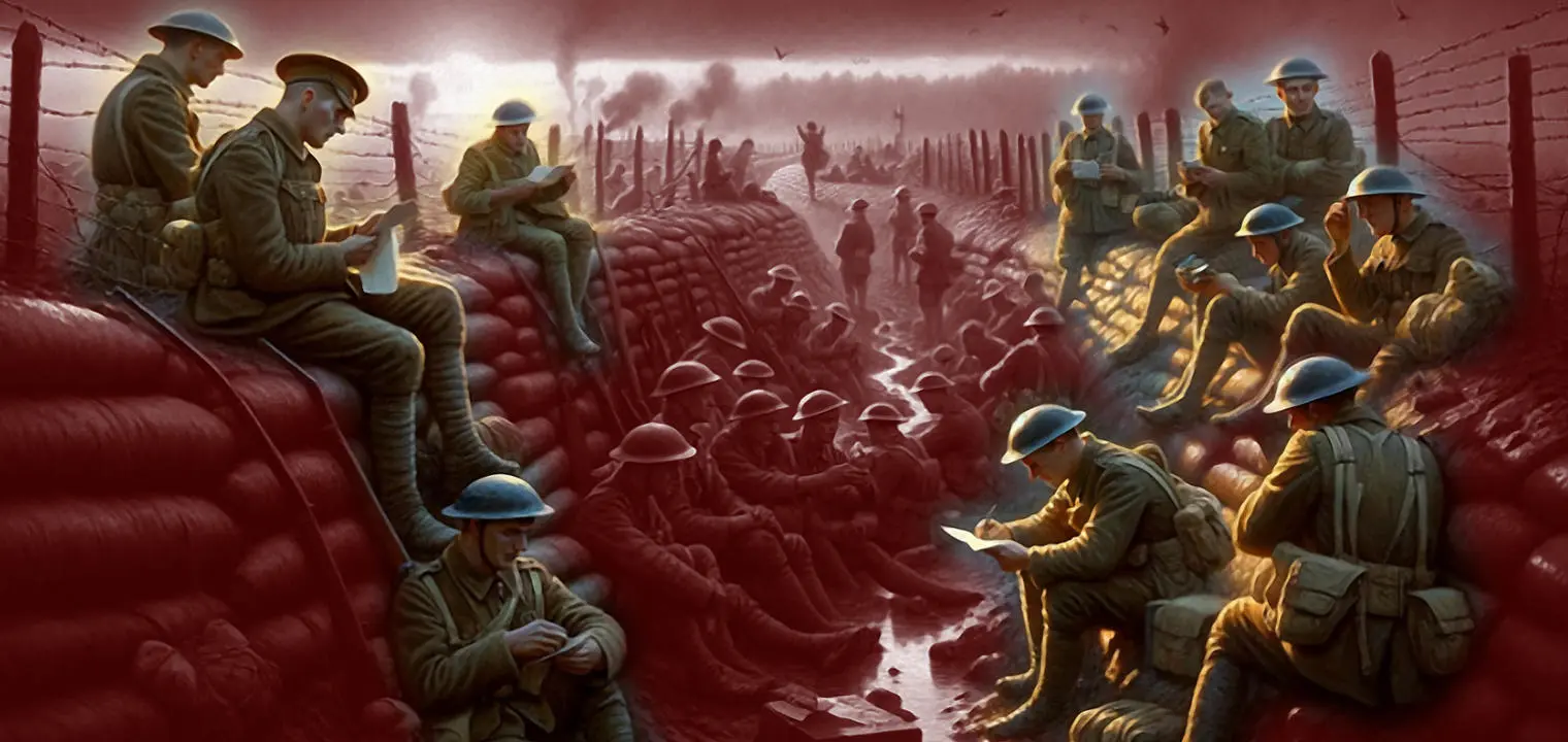 Soldiers in trenches