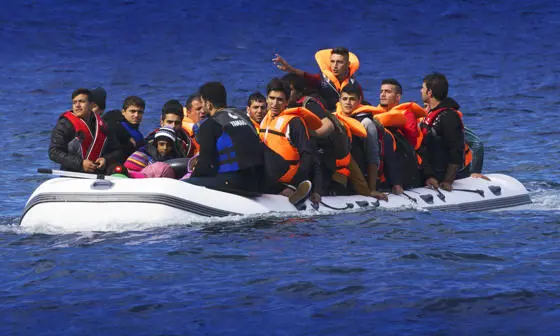 refugees on very small boat